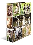 HERMA Lever Arch File Animal Worlds with Farm Animals Motif, A4, 70 mm Spine, with Inner Print, 1 Folder
