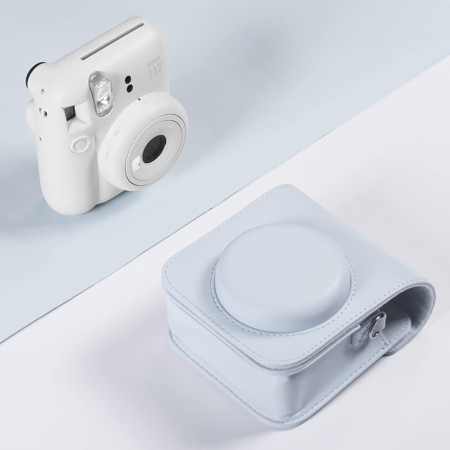 Kit de iniciación de cámara Mini 12 para Fuji Instax, incluye 20 fotos de película instantánea y funda de piel sintética a juego