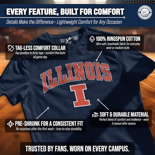 Image of NCAA Gameday Cotton T-Shirt for Men and Women | Officially Licensed NCAA Tee - Preshrunk Ring-Spun Cotton - Screen-Printed Team Logo