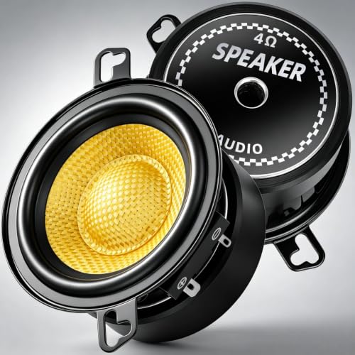 Image of 3.5 Inch Car Speakers, 4 Ohm, Glass Fiber Cone for Deep Bass & Clear Mids - High Sensitivity, Shockproof Design