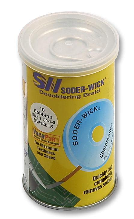 Treccia DESOLDERAZIONE, 1,5 MM, PK10, Dissaldatura a treccia, Qty.10 | SW18025