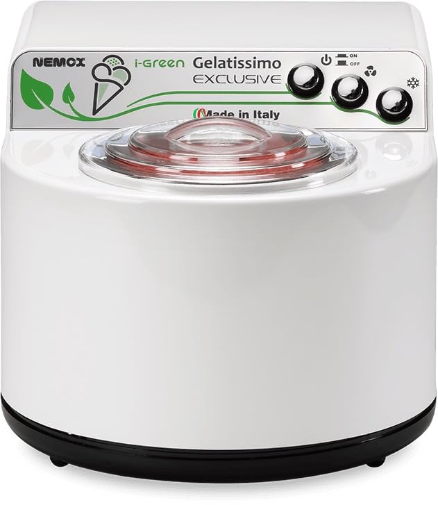 Image of Prockured Nemox Gelatissimo Exclusive i-Green Ice Cream Maker | 1.7 L Stainless Steel Bowl | 140 W Eco Motor | Professional Gelato & Ice Cream Machine for Home & Cafe Use