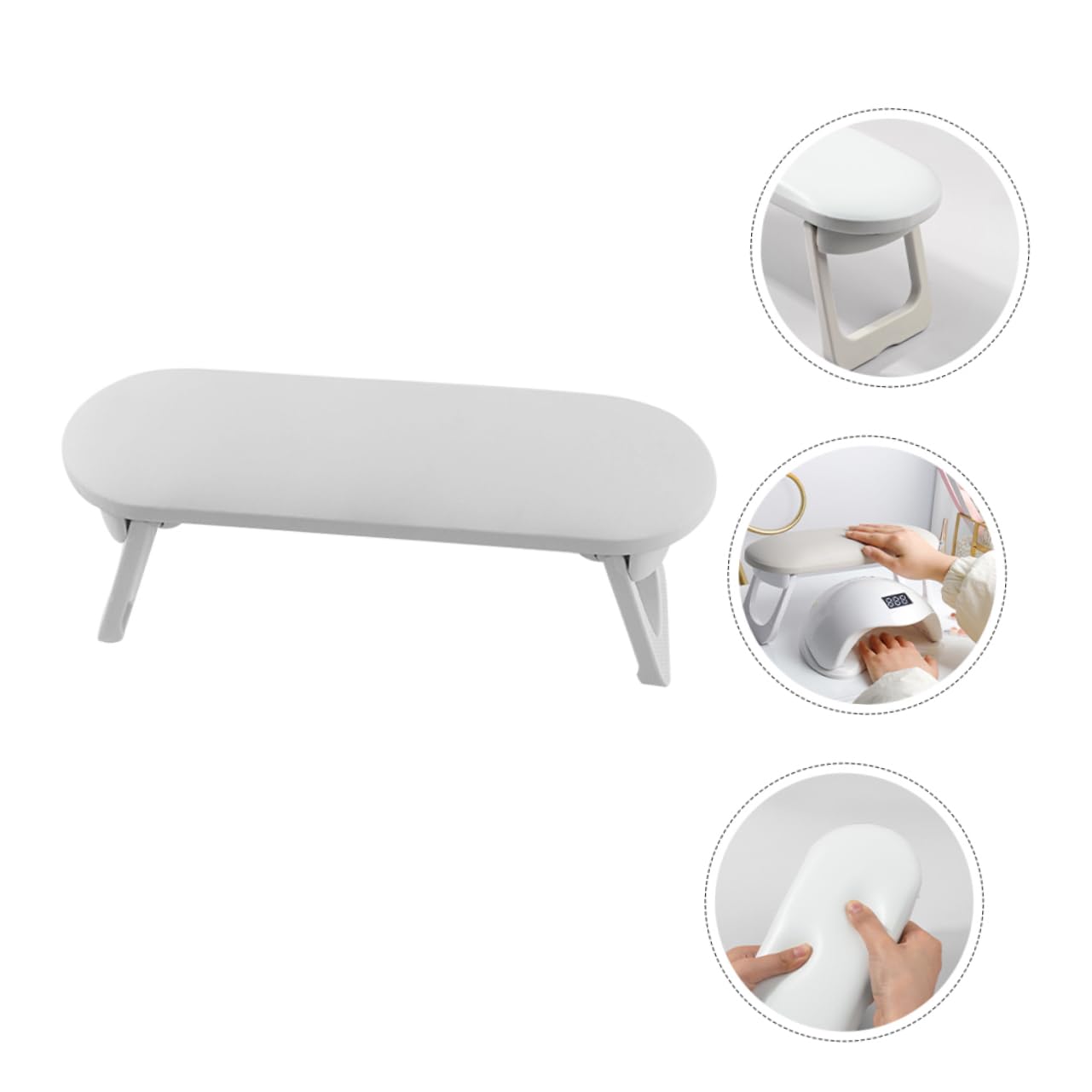 GALPADA Nail Art Hand Rest Cushion Manicure Pillow for Comfortable Use at Nail Tables for Technicians Stylish Design Space for Tools