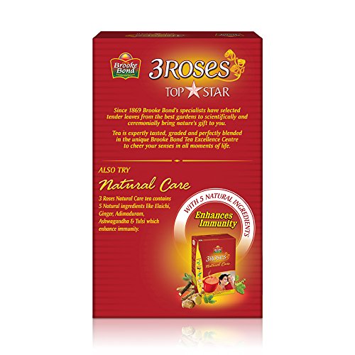 Image of Brooke Bond 3 Roses Topstar, 500 Grams, Pack Of 2 - Assam, Loose Leaf