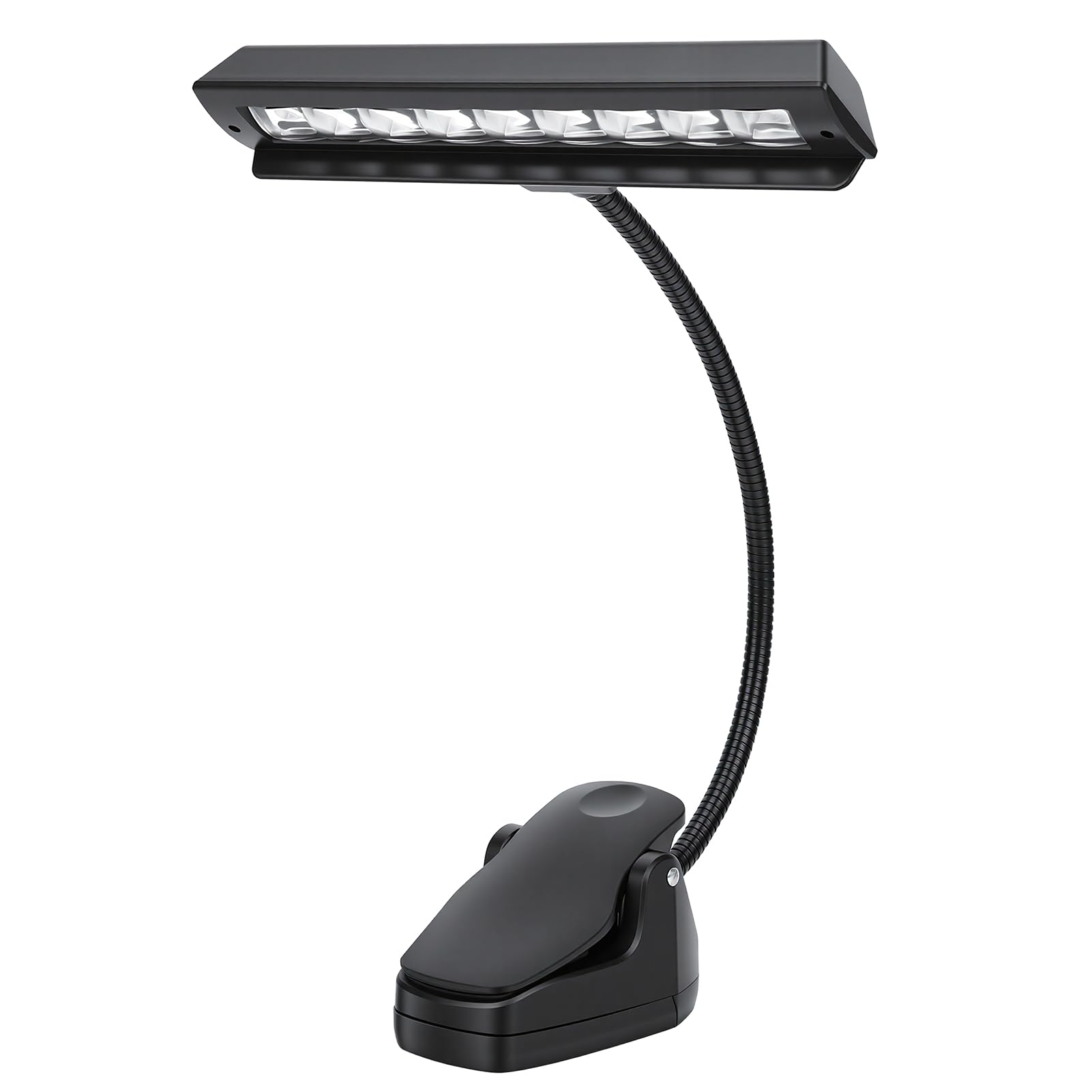 Yosoo Health Gear Lampe de Pupitre, Lumière LED pour Partition avec Double Alimentation USB et Pile, Luminosité Réglable, pour Piano, Guitare, Lecture