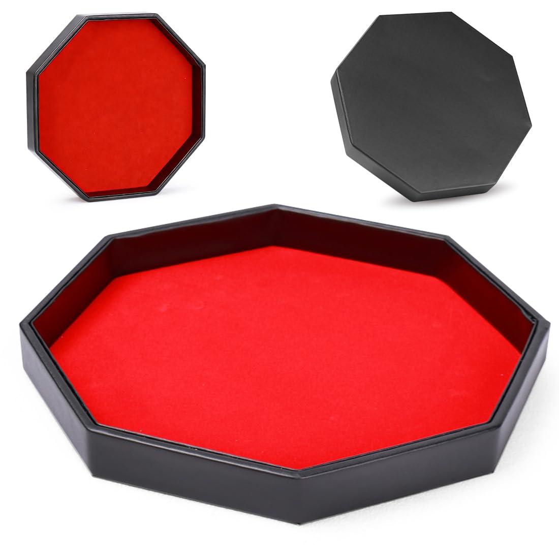 Planche à dés en cuir - Grand plateau à dés - Revêtement en cuir synthétique - Pour jeux de donjon crawler - Peut également être utilisée pour le rangement