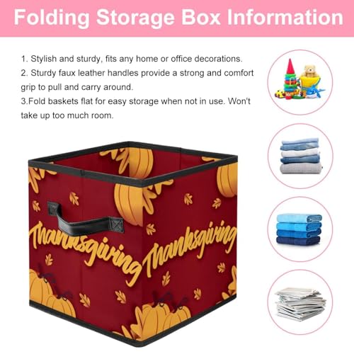 Cube de rangement motif feuille d'érable, esthétique d'automne chaleureuse