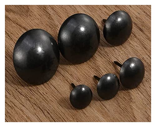 SakuRiver ���B���e�[�W �A�C�A�� �X�^�b�h �h�A�^�b�N �n�[�h�E�F�A �W���G���[ ���� �o�u���l�C�� �\�t�@ �A���e�B�[�N ��e �傫�ȊۓB �u���b�N �h�����B �ؔ�(Black 12mm 50pcs)