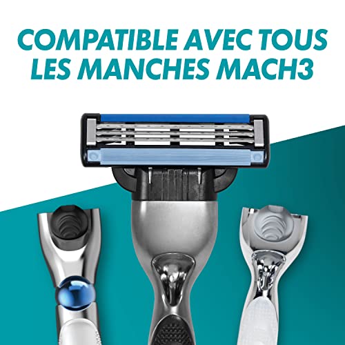 Gillette Mach3 Recharges De Lames De Rasoir Pour Homme, À 3 Lames, 8 Recharges De Lames, Lames Plus Résistantes Que L'Acier – Ansicht 6