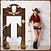 6 Feet Western Party Decoration Saloon Door Cardboard Cutout Stand Up Large Cowboy Door Photo Booth Prop Backdrop for Wild West Western Theme Baby Shower Birthday Party Supplies