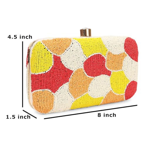 Image of LONGING TO BUY Hand Crafted Designer Box Clutch - Zari Embroidery For Women