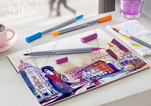 Faber-Castell Goldfaber Watercolor Dual Art Markers: Graffiti - 6 Colors, Water Color Markers Pens #TOP2