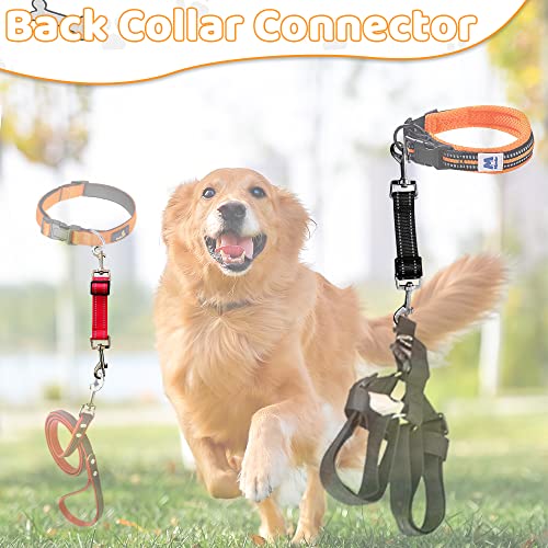 JVHLOV 5 Pcs Dog Collar Clips, Dog Collar Connector, Adjustable Reflective Pet Collar Leash, for Dog Harness to Collar Safety Clip - Image 3