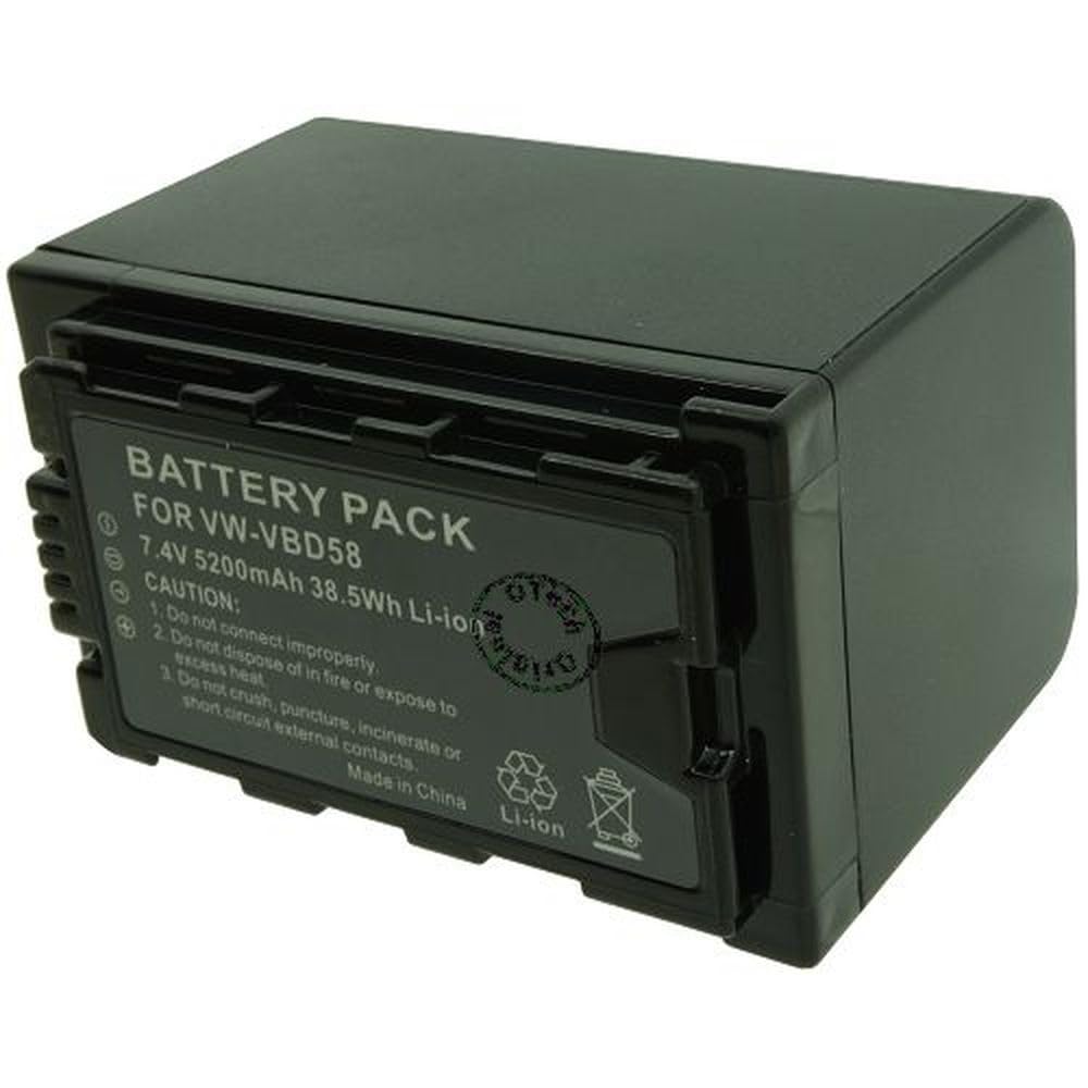 Batteria agli ioni di litio intelligente ultra alta capacità compatibile con Panasonic HC-V180, HC-V180K