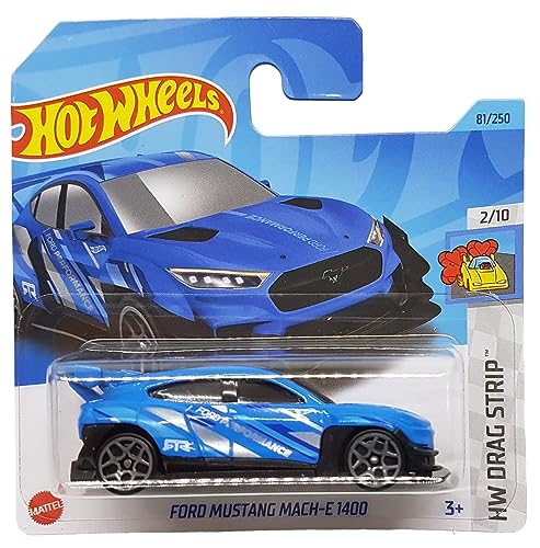Hot Wheels - Ford Mustang Mach-E 1400 - HW Drag Strip 2/10 - HKK02 - Short Card - Azul - Mattel 2023