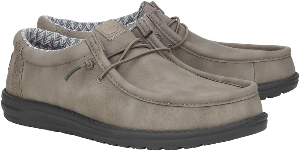 HEYDUDE Wally Classic Grey Size 10, Men’s Shoes, Slip-on Loafers, Comfortable & Light-Weight - Image 2