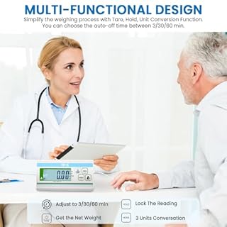 TIPRE Medical Grade Floor Scale Professional Physician Scale 660lb Wrestling Scale for Body Weight Bariatric Scale Heavy Duty Easy to Read Separate Display Screen for Home, Hospital & Physician Use