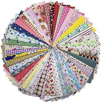 levylisa 100 Pieces 6 x 6100% Printed Cotton Quilting Fabric Patchwork Precut Fabric Quilt Squares DIY Sewing Quarter Bundle Fabric for DIY Craft Embellishment Sewing Scrapbooking Quilting
