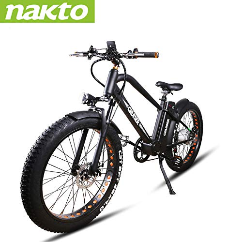 NAKTO Electric Bike Mountain Ebike with 300W/350W/500W 36V/48V Lithium Battery (500W48V12A)