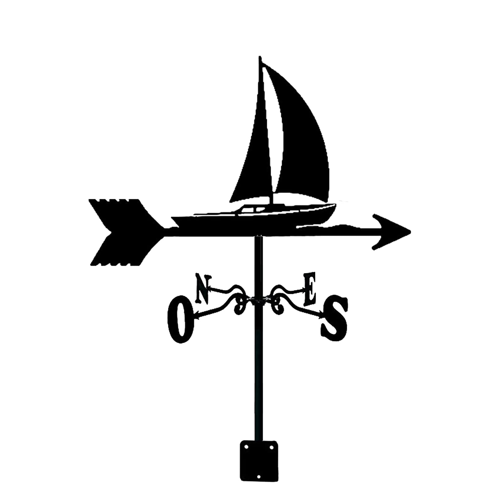 Weather Vane Decorative Swordfish Hunter Hound Shape Roof Mount Wind Vane Weathercock Wind Direction Indicator Weathervane Measuring Tools Stainless Steel Durable with Anti-Rust Coating Ornament