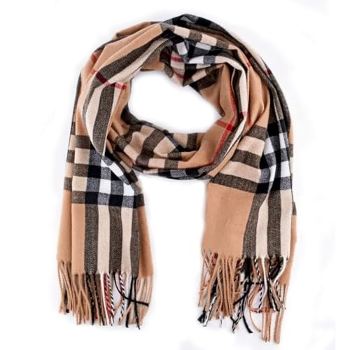 Jesdavan Kariert Schal 35x190cm Schal Winter für Damen und Herren für Herbst und Winter