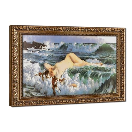 Impression sur toile La Naissance de Vénus - Toile de 61x91,4 cm avec cadre suspendu