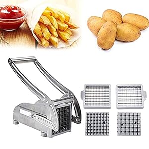 Roestvrijstalen Frieten Strip Snijder, Aardappelhakselaar, Glad Geen pijnlijke handen Verdikt Versterkt Gemakkelijk schoon Energiebesparend, voor Keuken Koken Gereedschap