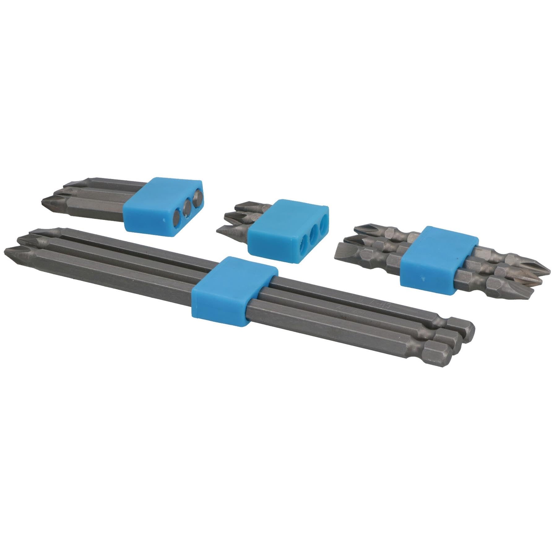 12-teiliges Bit-Set Für Bohrmaschinen – Enthält Phillips, Pozi & Flachbits – 1/4" Sechskant, Chrom-Vanadium-Stahl
