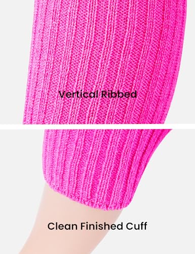 Image of Women Juniors Knitted Leg Warmers 16 inch Neon Colors Dance Halloween Accessory | 80s Party,Yoga Sports Fitness,Warm and Cozy,One Size Fits Most