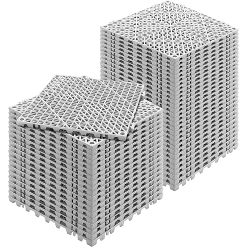 Interlocking Tile 50PCS Gray, Drainage Tiles 12