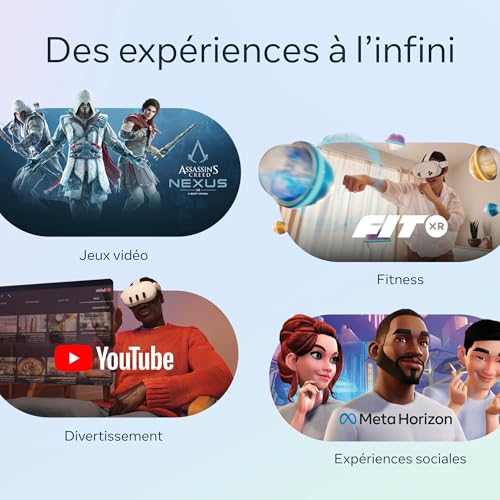 Meta Quest 3S 256 Go – Plongez dans la réalité Mixte – Doublez Votre Espace de Stockage – Essayez Meta Horizon+ sans Frais Pendant 3 Mois