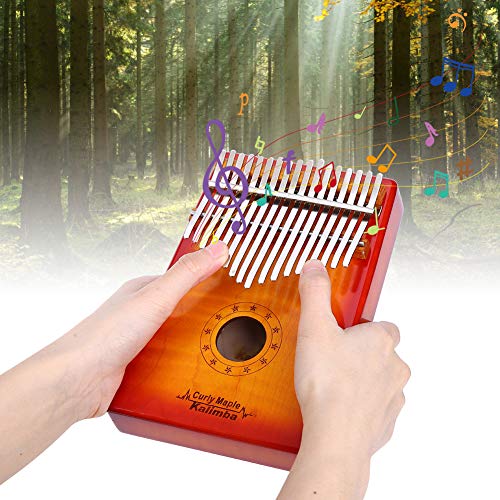 MC‑S Kalimba Thumb, MC‑S Kalimba Thumb Flame Maple 17Key and Sound Sticker Tuning Hammer Sac de rangement - Les Beatles, Paul McCartney, John Lennon, RIngo Starr, George Harrison MC‑S Kalimba Thumb, MC‑S Kalimba Thumb Flame Maple 17Key and Sound Sticker Tuning Hammer Sac de rangement – Image 6