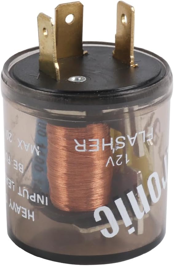 12V 3 Pin Electronic LED Flasher Relay Round Heavy Duty Electronic Turn Signal Light Blinker 3 Prong Turn Signal Flasher Relay