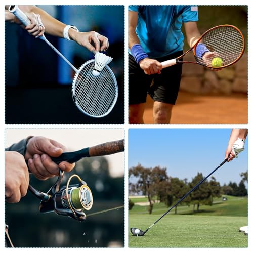 Image of Pink Badminton Grip Tape, Cushion Wrap for Badminton Racket, Shock Absorption Grip Tape for Badminton and Tennis, 7 cm x 10 m, Enhancing Grip Comfort and Better Control of The Racket