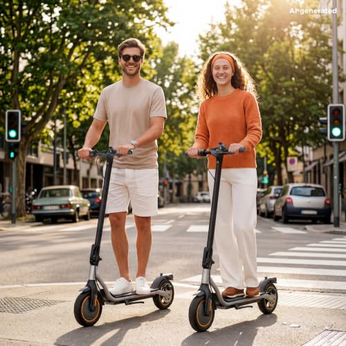 Image of Electric Scooter - Electric Scooter Adults, 1000W /500W Motor, 10'' /8.5'' Tires, 28 /23 /21 Miles, APP Control, Dual Brake, Long Range Electric Scooter for Gift