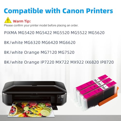 Image of CLI-251XL Magenta Ink Cartridges Replacement for Canon CLI-251 Compatible with PIXMA IX6820 MX920 IP8720 MG5520 MG5420 MG7520 MG7120 MG6320 IP7220 Printer (3 Magenta)