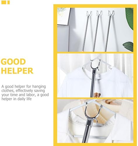 Miniatura 2 de DOITOOL Ropa ajustable que alcanza Rod Tendedero fuerte poste de secado de ropa poste