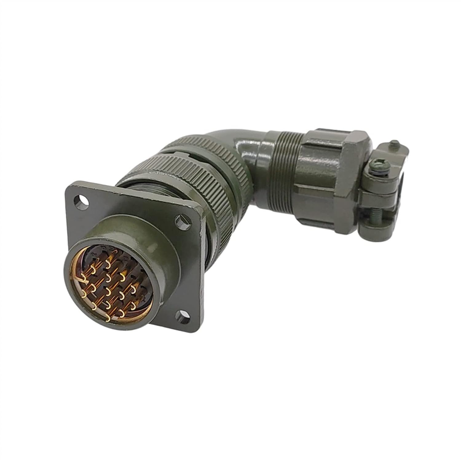 YD28 Servo Motor Connector YD28K4T Circular Connector YD28-15 Aviation Angle Plug Socket 4 15 Pin 1Pcs(Black-4 pin Plug)