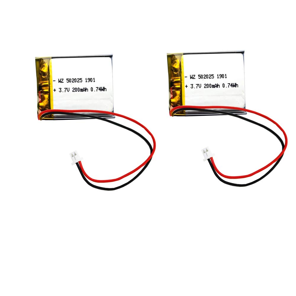 2 Li-Po 502025 3.7V 150mAh Lithium Polymer Battery MP3 / Bluetooth/for Backup