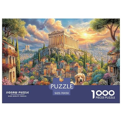 Puzzle de 1000 piezas de la colina mediterránea para tardes de relajación en casa
