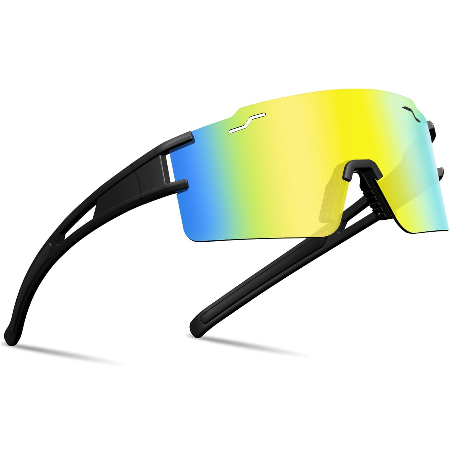 SPOSUNE Sportbrille Damen, Sonnenbrille Herren Polarisiert für MTB Rennrad Radfahren Biking Laufen Enduro mit UV400 Schutz Ultra-Leicht TR90