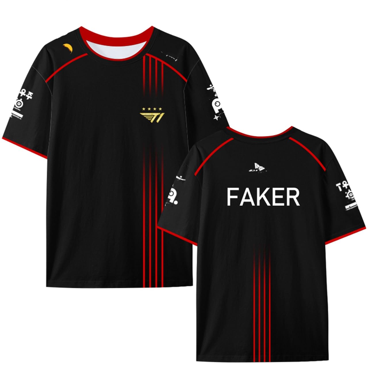 Amazon.co.jp: [M-loongren] フェイカー 同型 Tシャツ SKT T1 グッズ 