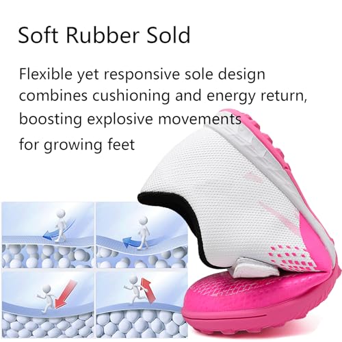 Kids Turf Soccer Shoes Boys Girls Youth Indoor Outdoor Soccer Cleats Football Shoes (Toddler/Little Kid/Big Kid) 5