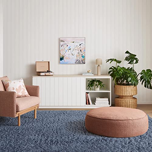 Tapete Azul Gris 5x7 Pies Suave para Sala y Dormitorio miniatura 6