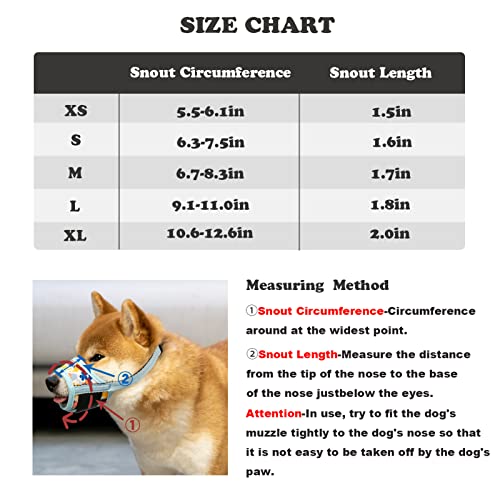Ohcozzy Dog Muzzle, Soft Nylon Muzzle Anti Biting Barking Chewing For Small Medium Large Dogs With Fashionable Patterned(L,Pink) #TOP4