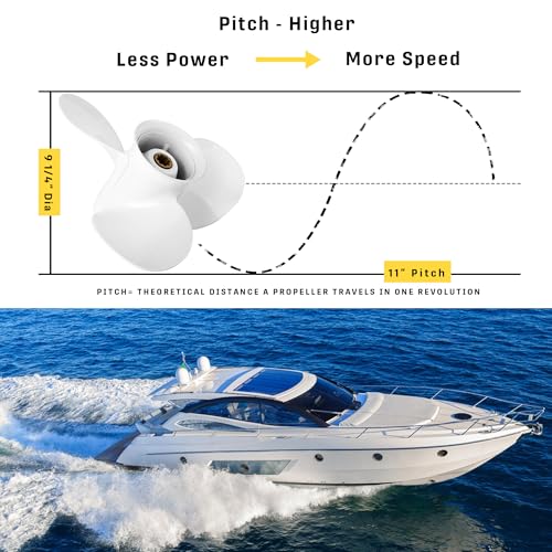 Image of 9 1 /4x11-J OEM Aluminum Alloy Boat Propeller for Yamaha 9.9HP 15HP Outboard Motor 63V-45943-10-00 63V-45943-00-EL 9.25x11 8 Spline Tooth