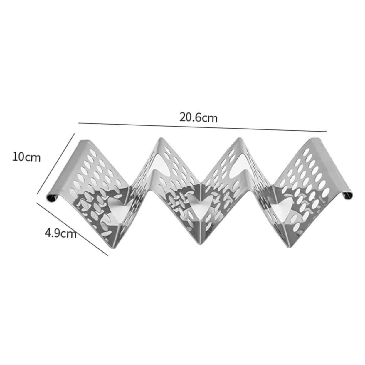4pcs Crepe Stand Desktop Taco Holder Tack Rack Taco Tray Holder Mexican Corn Individual Taco Baking Pancake Stands Kitchen Supplies Kitchen Essentials 430 Stainless Steel Silver Unomor