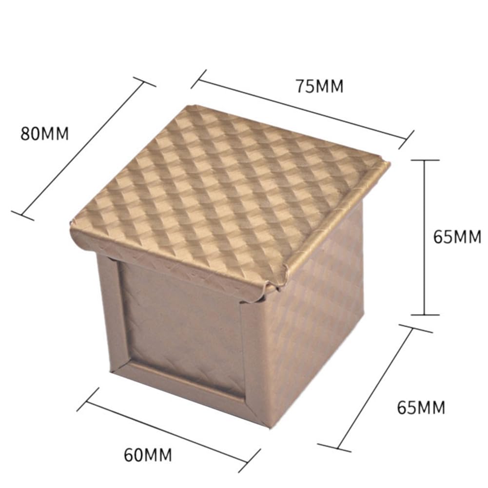 10 x Stampo per pane quadrato con coperchio toast stampo per pane Pullman stampo per pane con coperchio antiaderente mini quadrato per toast box