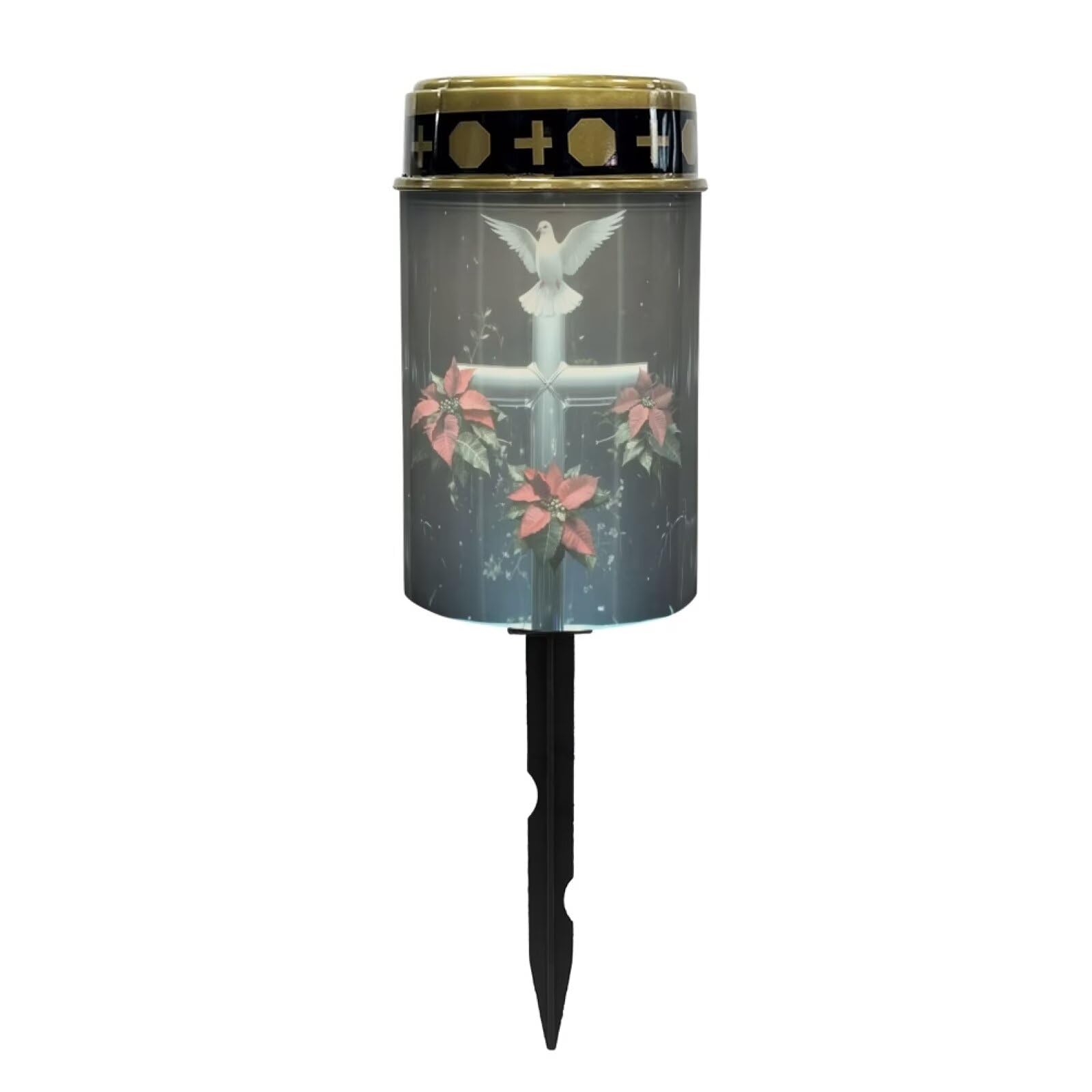 Uorisanigo Cross Dove Solar Cross for Cemetery Grave Outdoor Flameless Solar Powered Light for Prayer Waterproof Christmas Decor Cemetery Solar Lights for Grave Lamp โ image 1
