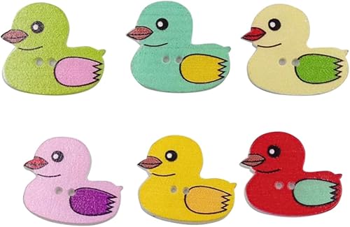 EXCEART Botones decorativos para adornos, botones de madera, botones de madera, botones de madera artesanal, botones de color mixto, álbum de